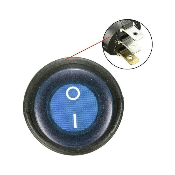 5Pcs/Set 12V 20A Car Spst Auto Marine Boat Round On/Off Rocker Waterproof Switch Switches & Controls