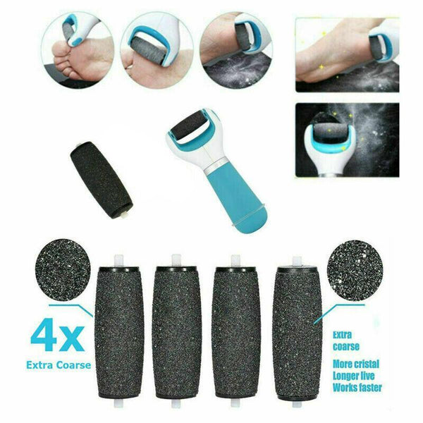 4Pcs Extra Coarse Roller Heads For Electric Foot File Callus Remover Refill Electric Files & Tools