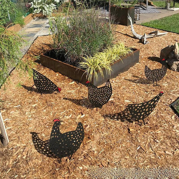 Garden Ornaments Chicken Yard Art Backyard Lawn Decor Gift Easter Ornaments & Statues