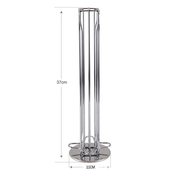 40 Capsules Rotating Coffee Pod Holder Rack For Nespresso Chrome Countertop Stand Coffee Pods
