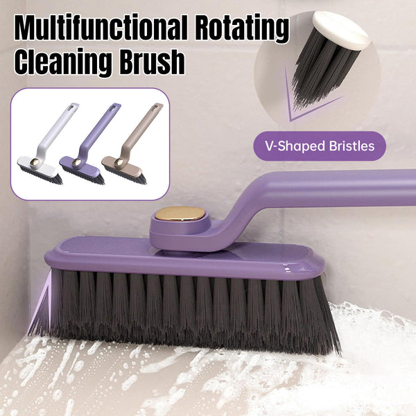 Multi Functional Rotary Cleaning Brush Hard Bristle Slot Seam Wall Tile Purple Cleaning Brushes