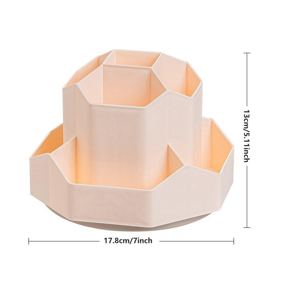 360 Degree Rotating Large Capacity Pen Holder Plastic Desktop Office Student Organizer Pen Holders