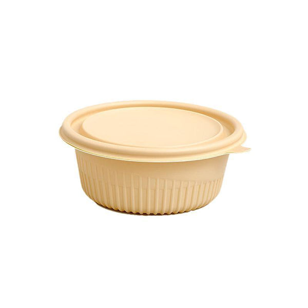 50Pcs Biodegradable Corn Starch Lunch Box Round Takeout Containers Eco Friendly 900Ml Lunchboxes