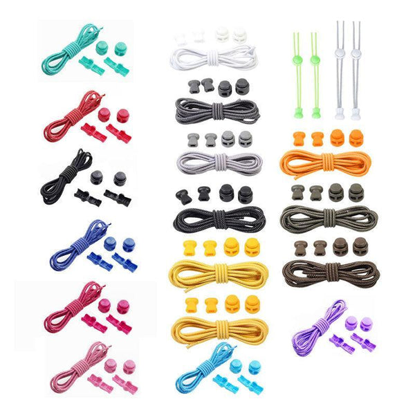 No Tie Elastic Shoelaces With Toggle Locks For Sneakers Running Walking Shoes Golden Shoe Laces