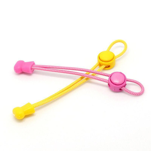No Tie Elastic Shoelaces With Toggle Locks For Sneakers Running Walking Shoes Golden Shoe Laces