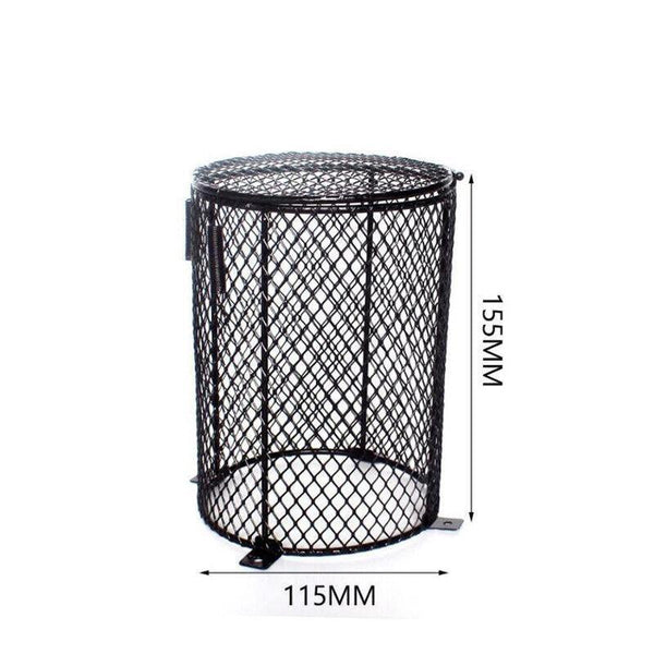 Round Reptile Heat Lamp Light Bulb Mesh Cage Protector Enclosure 11.5X15.5Cm Au Reptiles