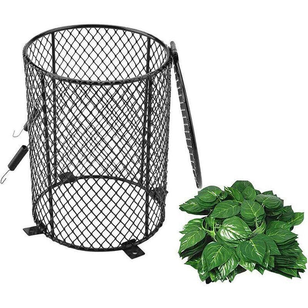Round Reptile Heat Lamp Light Bulb Mesh Cage Protector Enclosure 11.5X15.5Cm Au Reptiles