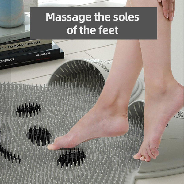 Silicone Foot Scrubber Rabbit Tub Mat Suction Cup Exfoliating Brush Cleaning Grey Foot Creams & Treatments