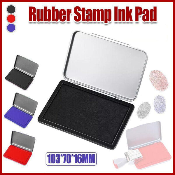 Ink Pad For Rubber Stamps And Fingerprint Crafts Non Toxic Office Diy Use Blue Pads