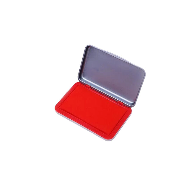 Ink Pad For Rubber And Fingerprint Crafts Non Toxic Office Diy Use Red Stamps