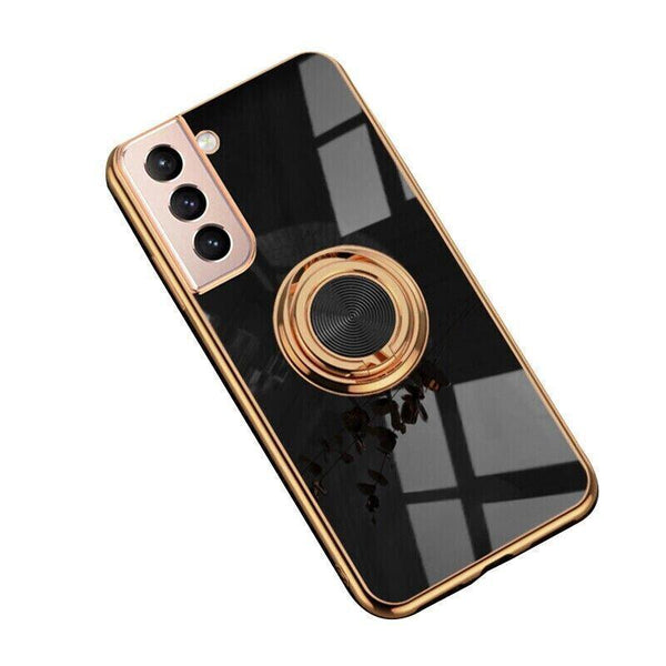Black Shockproof Ring Holder Case Cover For Samsung S22 Ultra Plus Note 20 Galaxy A13 Cases Covers & Skins
