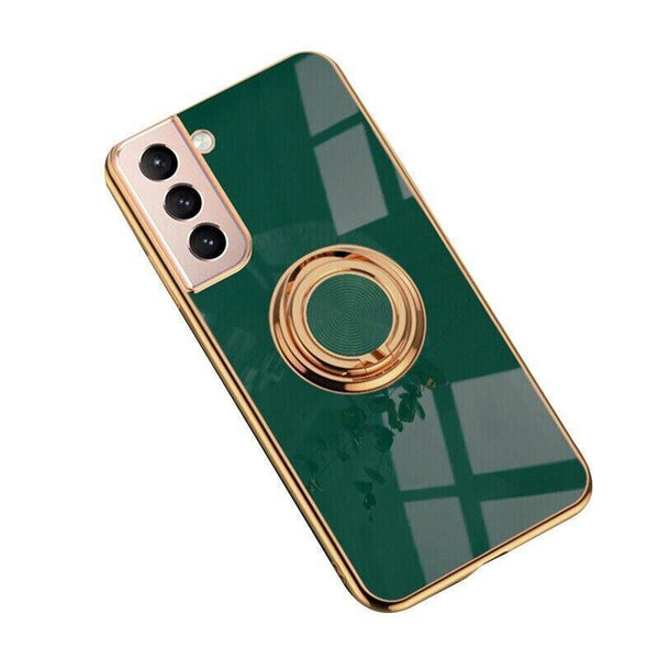 Dark Green Shockproof Ring Holder Case Cover For Samsung S22 Ultra Plus Note 20 Galaxy A13 Cases Covers & Skins