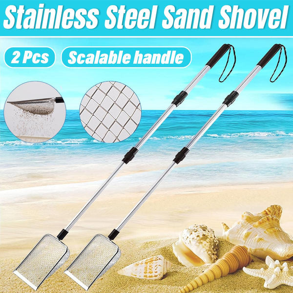 2Pcs Long Handle Pet Litter Scoop Climbing Chicken Beach For Cats Dogs Pooper Scooper & Bags