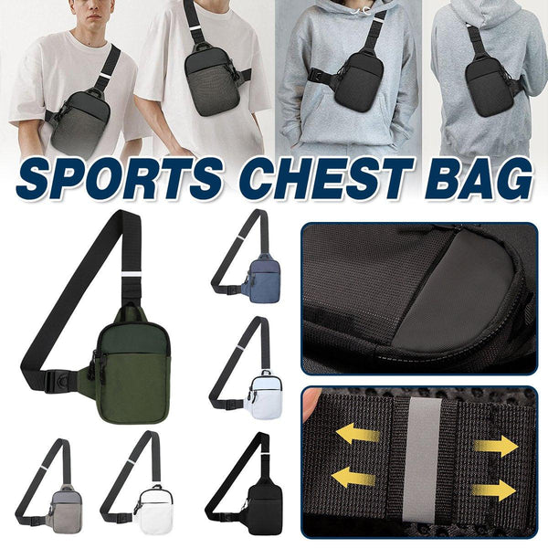 Sports Chest Bag Crossbody Backpack Mini Fashion Satchel For Outdoor Travel Grey Bags