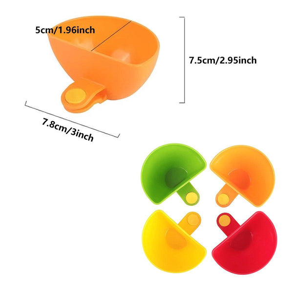 8Pcs Plastic Salad Dressing Box Set Double Clip Bowl Snack Container With Spoon Food Storage Containers