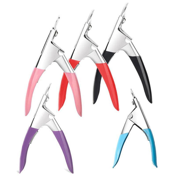 Acrylic Nail Tip Cutter False Clipper U Shape Manicure Art Trimmer Tool Blue Manicure & Pedicure Tools & Kits