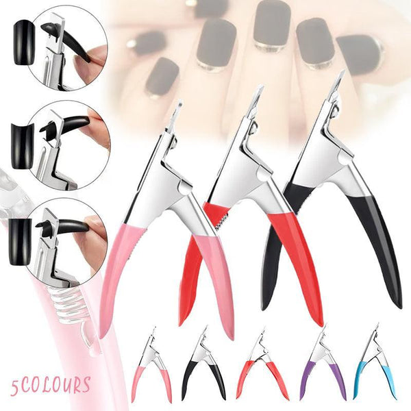 Acrylic Nail Tip Cutter False Clipper U Shape Manicure Art Trimmer Tool Red Nail Art Tools