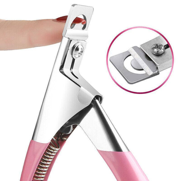 Acrylic Nail Tip Cutter False Clipper U Shape Manicure Art Trimmer Tool Red Nail Art Tools