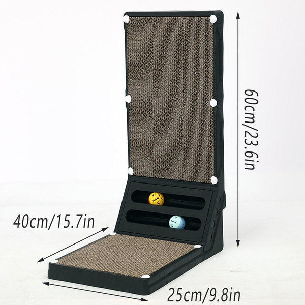 L Shaped Cat Scratching Board Vertical Claw Toy Scratcher For Pet Playtime Grey Furniture & Scratchers