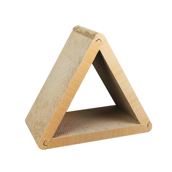 Triangular Cat Scratching Board Corrugated Paper Scratcher Pad Scraper Kitten Furniture & Scratchers