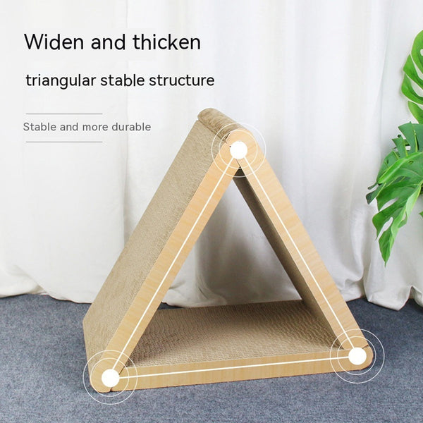 Triangular Cat Scratching Board Corrugated Paper Scratcher Pad Scraper Kitten Furniture & Scratchers