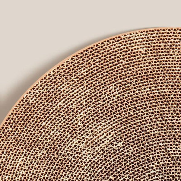 Cat Scratcher Lounge Bed Toy 40Cm Round Foldable Cardboard Pad With Ball Track Blue Furniture & Scratchers