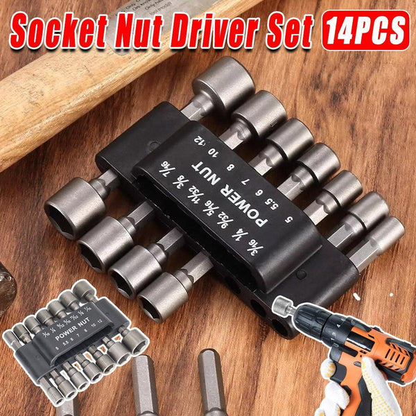 14Pcs Hexagonal Handle Electric Screwdriver Set With Bits Drill Power Tool Kit Screw Guns & Screwdrivers