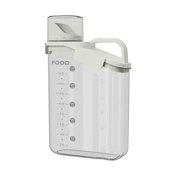 2Sizes Transparent Grain Storage Jar Cat Food Rice Snack Tea Container 2800Ml Food Storage Containers