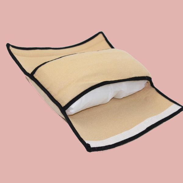 1/2A Soft Plush Car Shoulder Pad And Cushion Pillow For Travel Comfort Beige Pillows