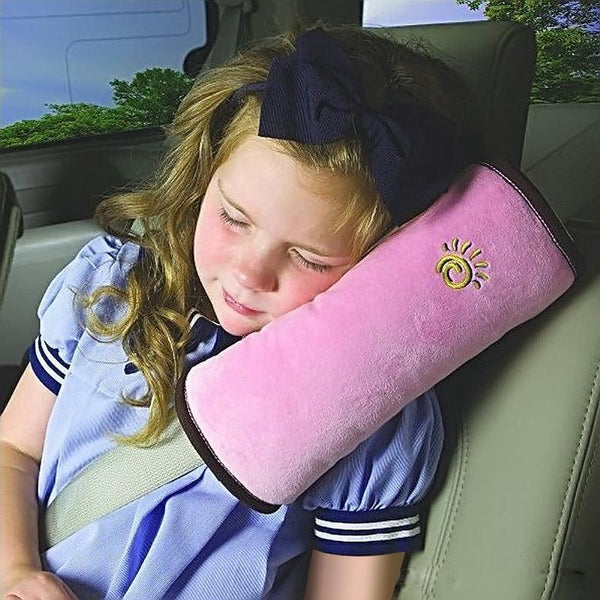 1/2A Soft Plush Car Shoulder Pad And Cushion Pillow For Travel Comfort Beige Pillows