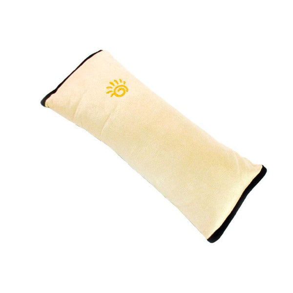 1/2A Soft Plush Car Shoulder Pad And Cushion Pillow For Travel Comfort Beige Pillows