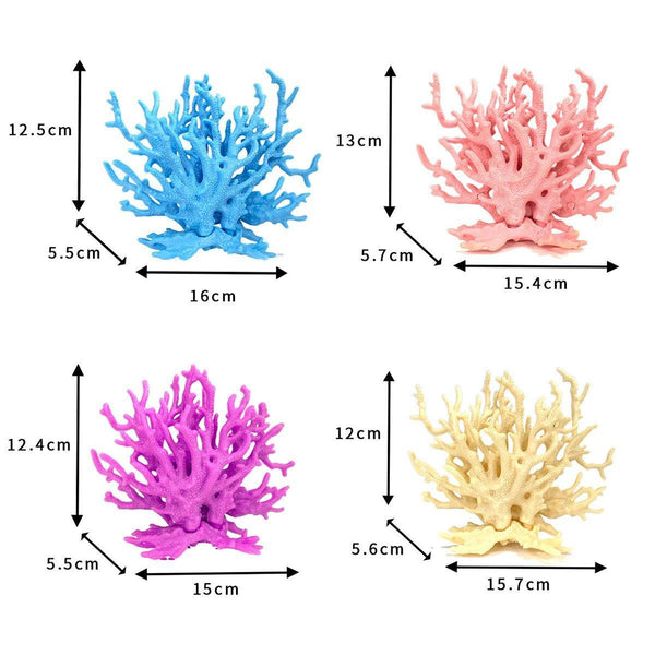 Soft Coral Realistic Water Plants Aquarium Decoration Fish Tank Seawater Set Pink Aquariums