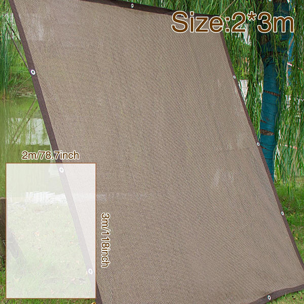 Breathable Sun Shade Sail Canopy Cover Curved Edge Patio Awning Outdoor Brown Shade Sails