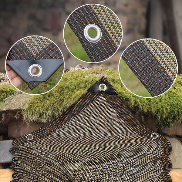 Breathable Sun Shade Sail Canopy Cover Curved Edge Patio Awning Outdoor Brown Shade Sails