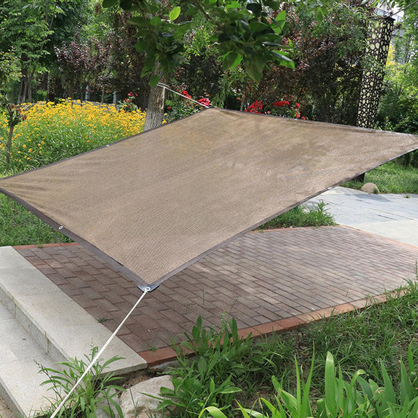 Breathable Sun Shade Sail Canopy Cover Curved Edge Patio Awning Outdoor Brown Shade Sails