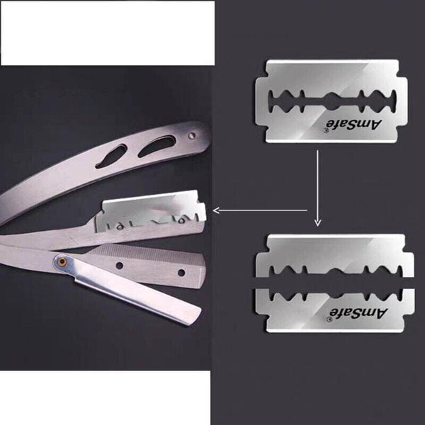 Sharp Barber Salon Straight Cut Throat Shaving Razor Shavette Rasoirs With 10 Blades Men's Razors