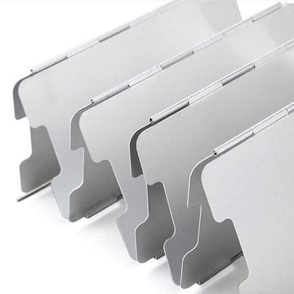 10 Plates Foldable Aluminum Camping Cooker Wind Shield For Bbq Stove Other Camping Cooking Supplies