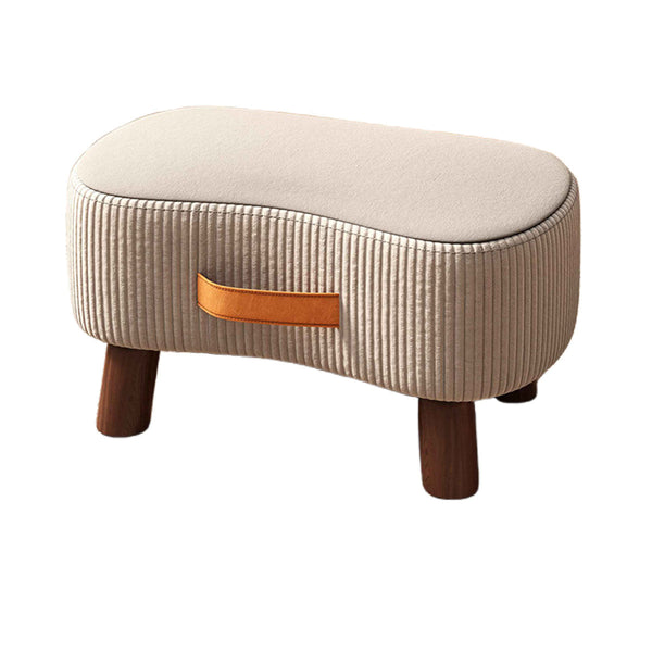 Small Stool For Home Simple Shoe Changing Low Seat Wooden Household Use Beige Benches Bar Stools