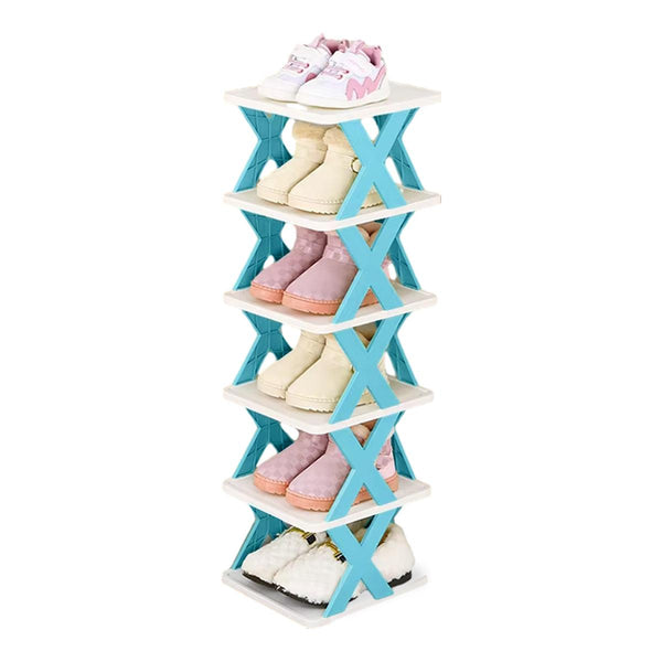 6/7 Tier Shoe Rack Space Saving Small Cabinet Storage Shelf Organizer Orange Layer Shoe Racks