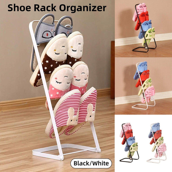Simple Multi Layer Slipper Storage Rack Organizer For Home Closet Shoe Black Shoe Racks