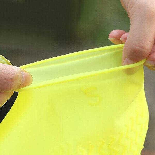 Shoe Cover Waterproof Silicone Non Slip Rain Rubber Foot Boot Overshoe L Size Red Shoe Covers