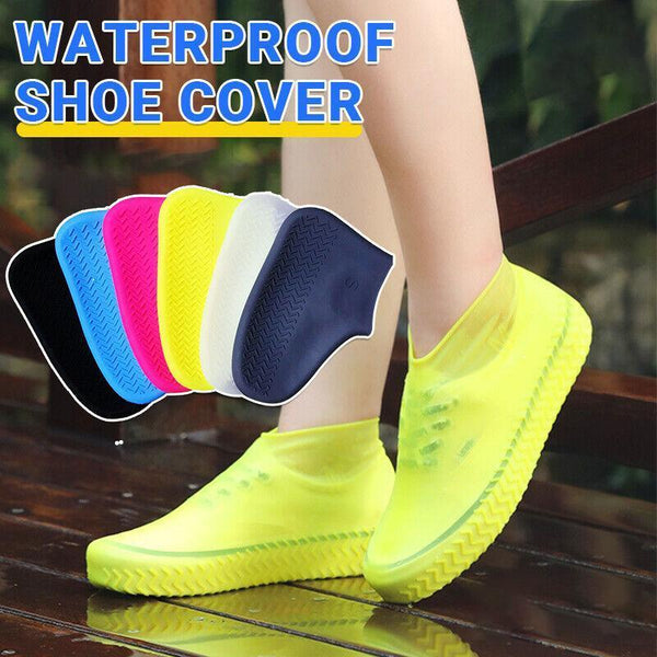 Shoe Cover Waterproof Silicone Non Slip Rain Rubber Foot Boot Overshoe M Size Red Shoe Covers