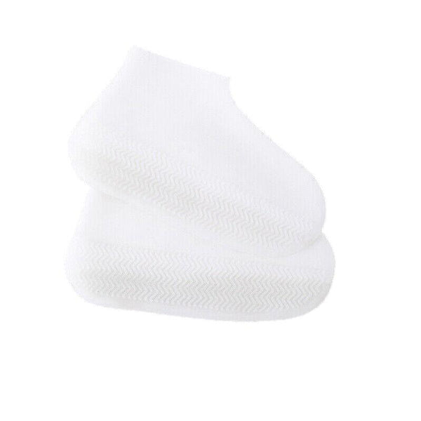 Shoe Cover Waterproof Silicone Non Slip Rain Rubber Foot Boot Overshoe White Shoe Covers
