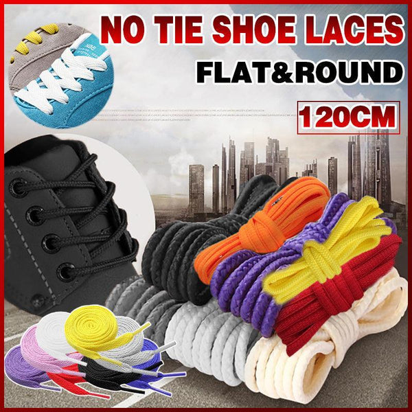 Shoelaces Colorful Coloured Flat Round Oval Bootlace Sneaker Laces Black Shoe Laces