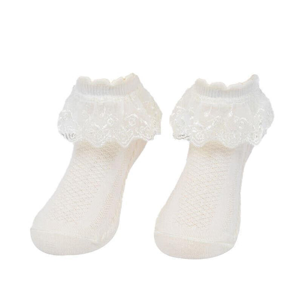 Lace Ruffle Frilly Short For Girls Ankle Length M Size Fits 4 6 Years Blue Socks