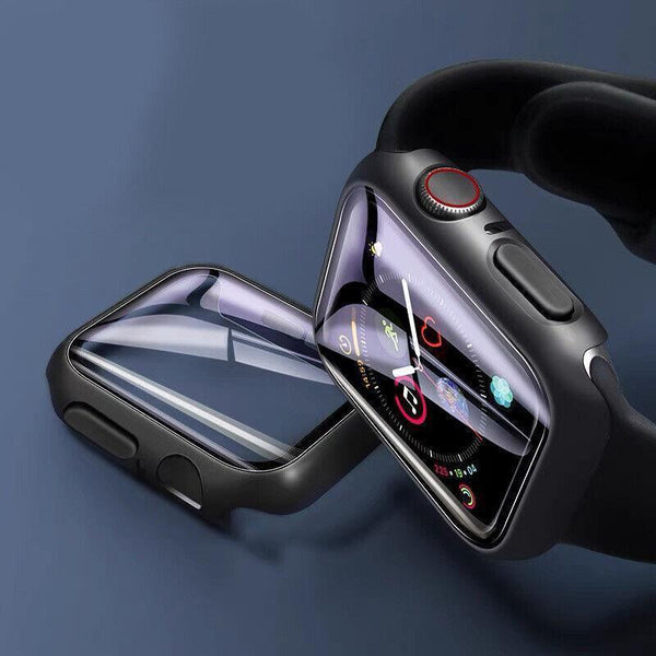 For Apple Watch Iwatch Series 6 5 4 3 2 1 Case Full Glass Cover 38Mm Silver Screen Protectors