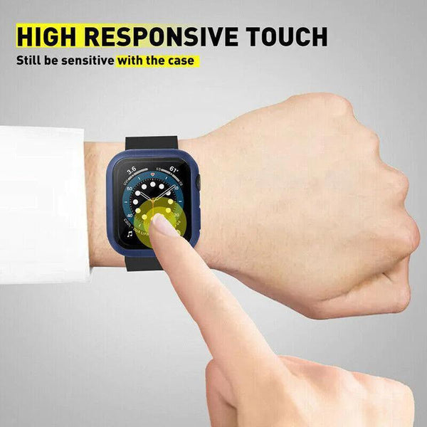 For Apple Watch Iwatch Series 6 5 4 3 2 1 Case Full Glass Cover 40Mm Black Screen Protectors