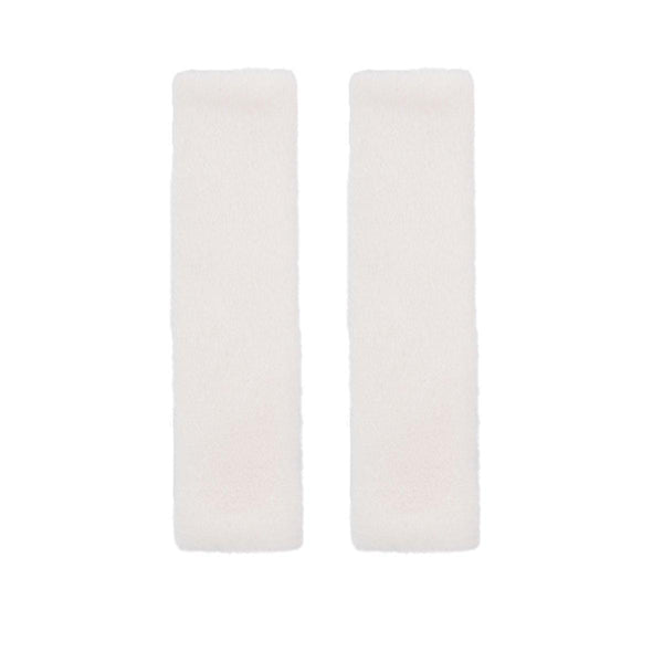 Winter Plush Shoulder Strap Cover Neck Cushion Pad For Comfortable Car Travel 2Pcs White Seat & Posture Cushions