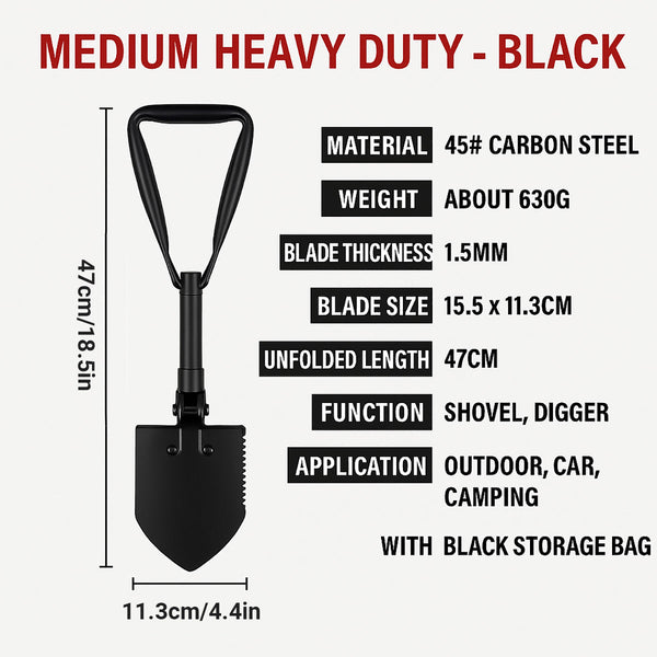 Folding Survival Shovel Outdoor Camping Emergency Tool For Hiking Fishing Rescue Gear Other Emergency Equipment