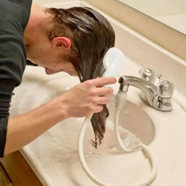Pet Shower Spray Hose Single Tap Sink Bath Washing Holder Dog Head Attachment Dog Grooming